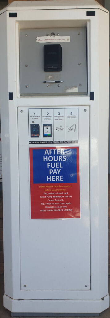 Very easy to use Fuel is available 24 hours Days